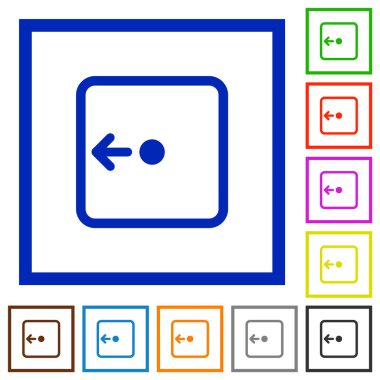 Nesne sol düz çerçeveli simgeler taşı