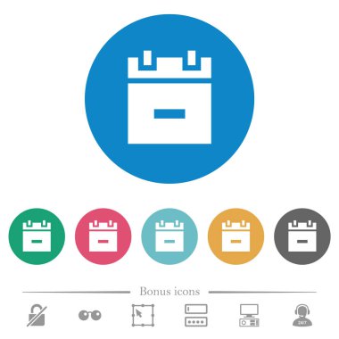 Zamanlama öğesi düz yuvarlak simgeleri kaldır