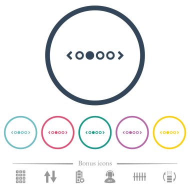  yuvarlak düz renk simgeleri anahatlar