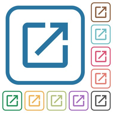 Yeni pencerede açık basit simgeler