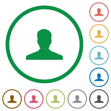 Özetlerle anonim avatar düz simgeler