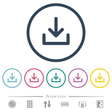 Yuvarlak anahatlar sembol düz renk simgeleri indirin