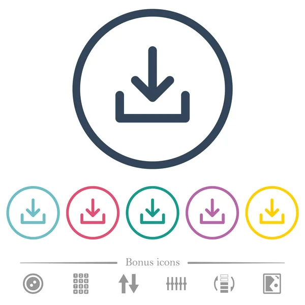 Descargar símbolo de iconos de color plano en contornos redondos — Vector de stock