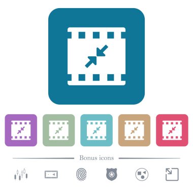 Film Resize küçük yuvarlak kare düz simgeler
