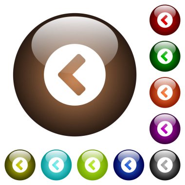 Chevron sol renkli cam düğmeleri