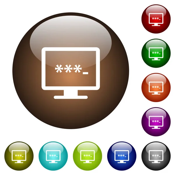 Uygulama renkli cam düğmelerine girme