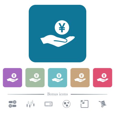 Renkli yuvarlak kare arkaplanlarda düz simgeler kazanıyor