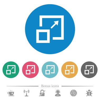 Pencereyi düz yuvarlak simgeleri büyüt