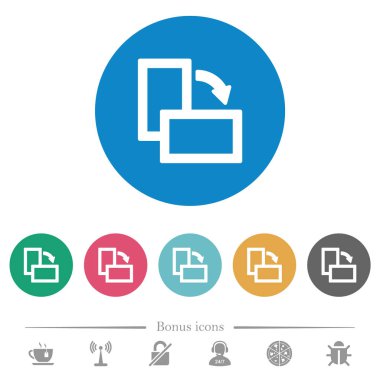 Döndürme doğru düz yuvarlak simgeler