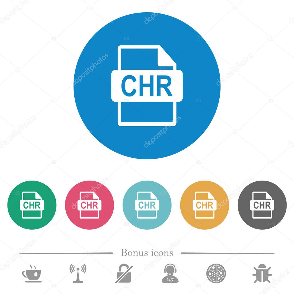 Chr File Format Flat White Icons On Round Color Backgrounds 6 Bonus Icons Included Premium Vector In Adobe Illustrator Ai Ai Format Encapsulated Postscript Eps Eps Format