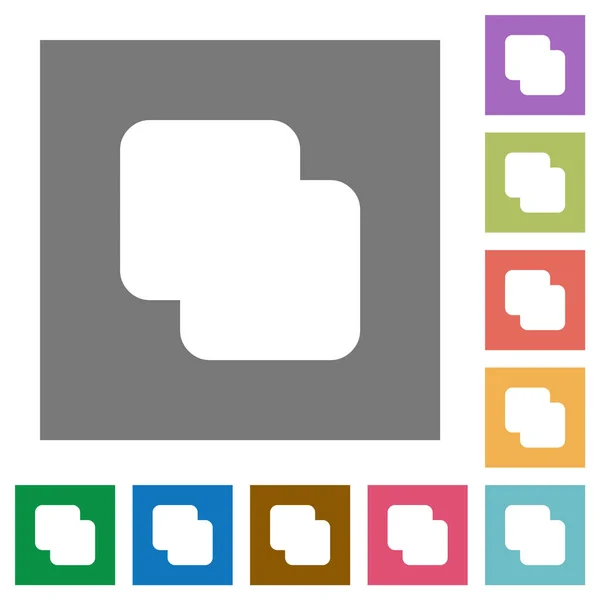 Adicionar formas ícones planos quadrados — Vetor de Stock