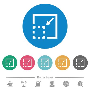 Öğeyi düz yuvarlak simgeleri en aza indirin