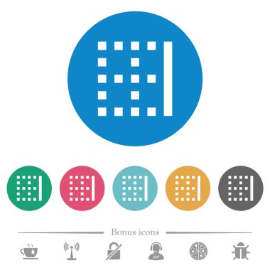 Sağ kenarlık düz yuvarlak simgeler