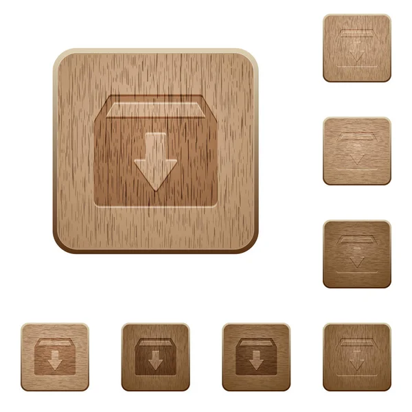 Arquivo botões de madeira —  Vetores de Stock
