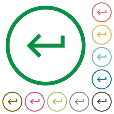 Anahatlı klavye döndürme düz simgeleri