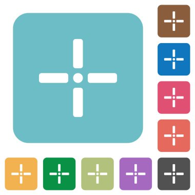 Hassas imleç yuvarlak kare düz simgeler