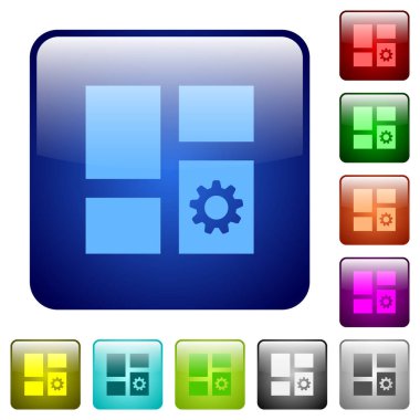 Pano ayarları renk kare düğmeleri