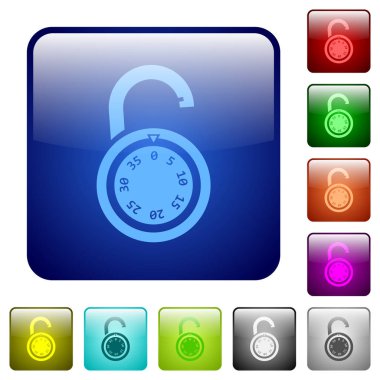Kilidi yuvarlak kombinasyon kilidi renk kare düğmeleri