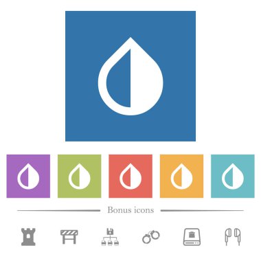 Kare arka planlarda renkleri düz beyaz simgeler tersine çevirin