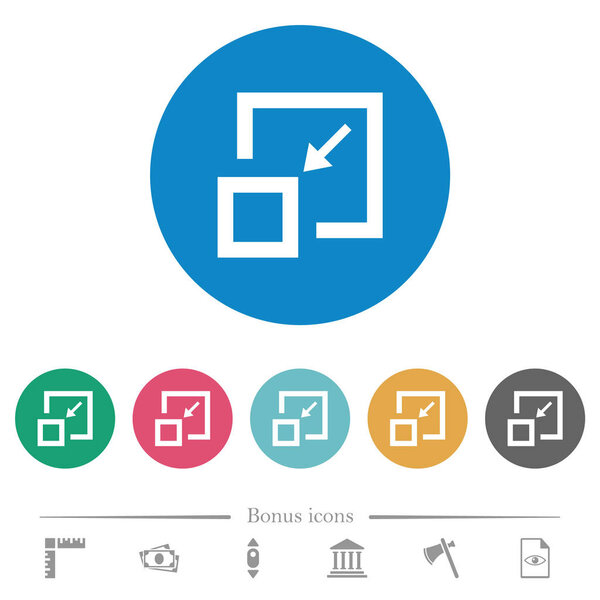 Уменьшение окна плоские круглые иконки
