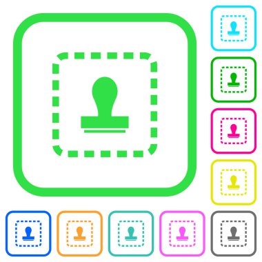 Filigran canlı renkli düz simgeleri yerleştirin