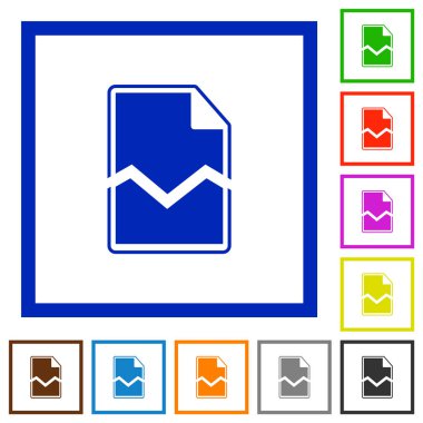 Kırık sayfa düz çerçeveli simgeler