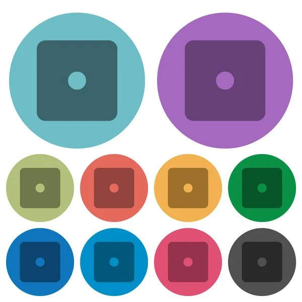 Dados un color iconos planos más oscuros — Vector de stock