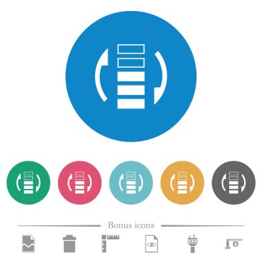 Yenileme oranı düz yuvarlak simgeleri
