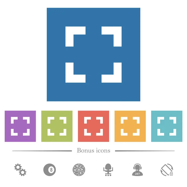 Selector Tool platte witte iconen in vierkante achtergronden — Stockvector