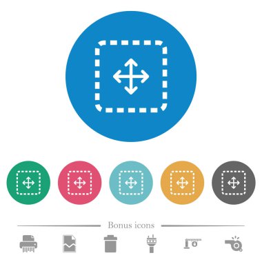 Nesneyi düz yuvarlak simgeleri sürükleme