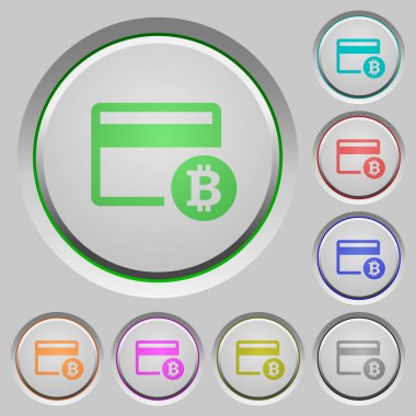 Bitcoin kredi kartı basma düğmeleri