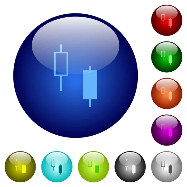 Dvě barevná tlačítka pro svícny — Stockový vektor