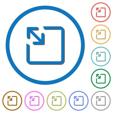 Nesne simgelerini gölgeler ve anahatlarla yeniden boyutlandırma