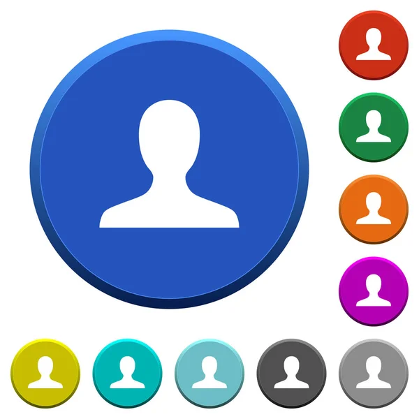 Pusty użytkownik avatar fazowane przyciski — Wektor stockowy