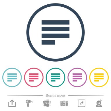 Metin hizalama son satır sola düz renk simgeleri yuvarlak anahatlar yasla