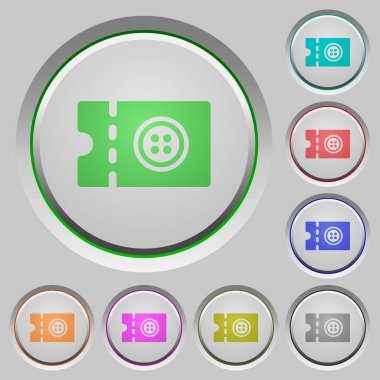 Terzi dükkanı indirim kupon düğmeleri