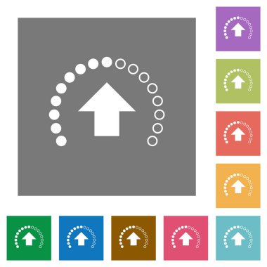 Devam eden kare düz simgelere yükleme