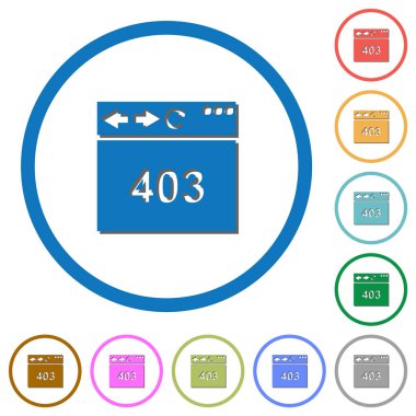 Gölgeler ve anahatlar ile Tarayıcı 403 yasak simgeler
