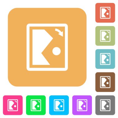 Görüntüyü sağ yuvarlak kare düz simgeleri döndürme