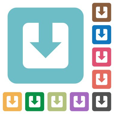 Download yuvarlak kare düz simgeler