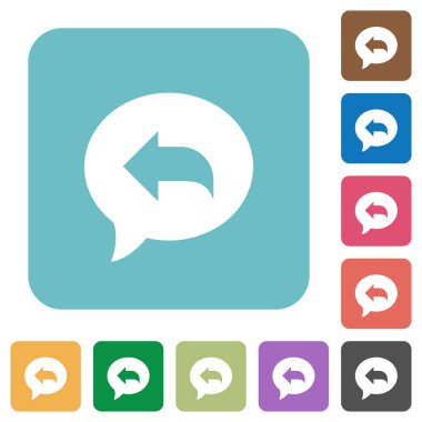 İletiyi yuvarlak kare düz simgeleri yanıtla