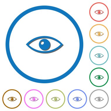 Gölgeler ve anahatlar ile göz simgeleri