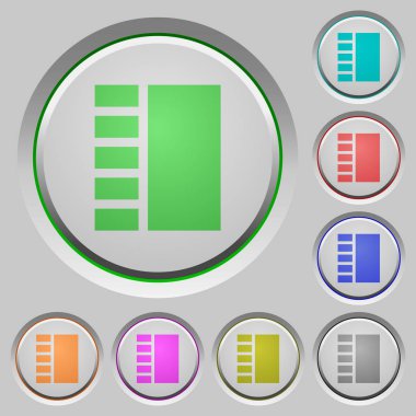 Dikey sekmeli düzen itme düğmeleri