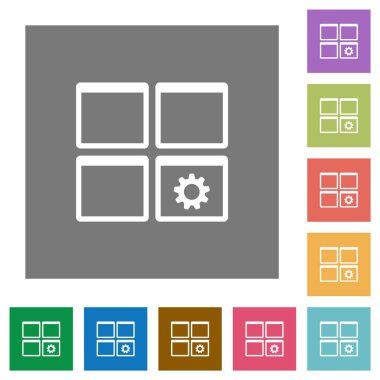 Pano ayarları kare düz simgeler