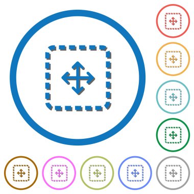 Nesne simgelerini gölgeler ve anahatlarla sürükleme