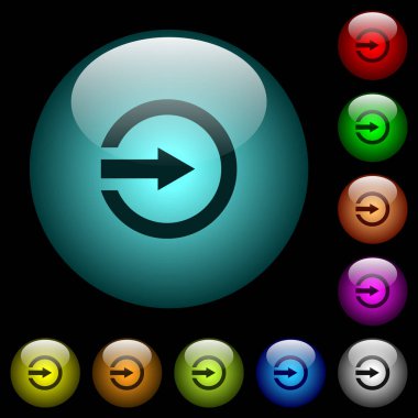 Renkli ışıklı cam düğmelerde simgeleri alma