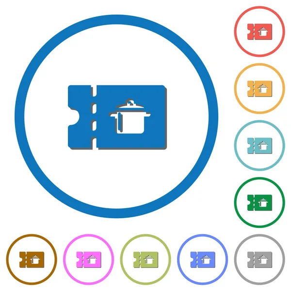 gölgeler ve anahatlar ile mutfak ekipmanları indirim kupon simgeleri