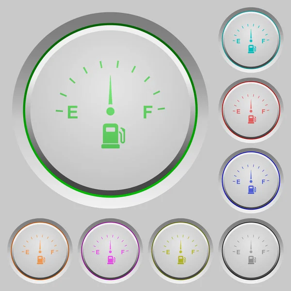 Fuel indicator push buttons — Stock Vector