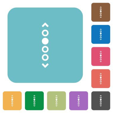  Dikey sayfa gezinme yuvarlak kare düz simgeler