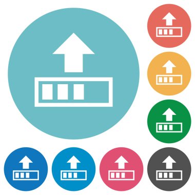 Yükleme devam düz yuvarlak simgeler